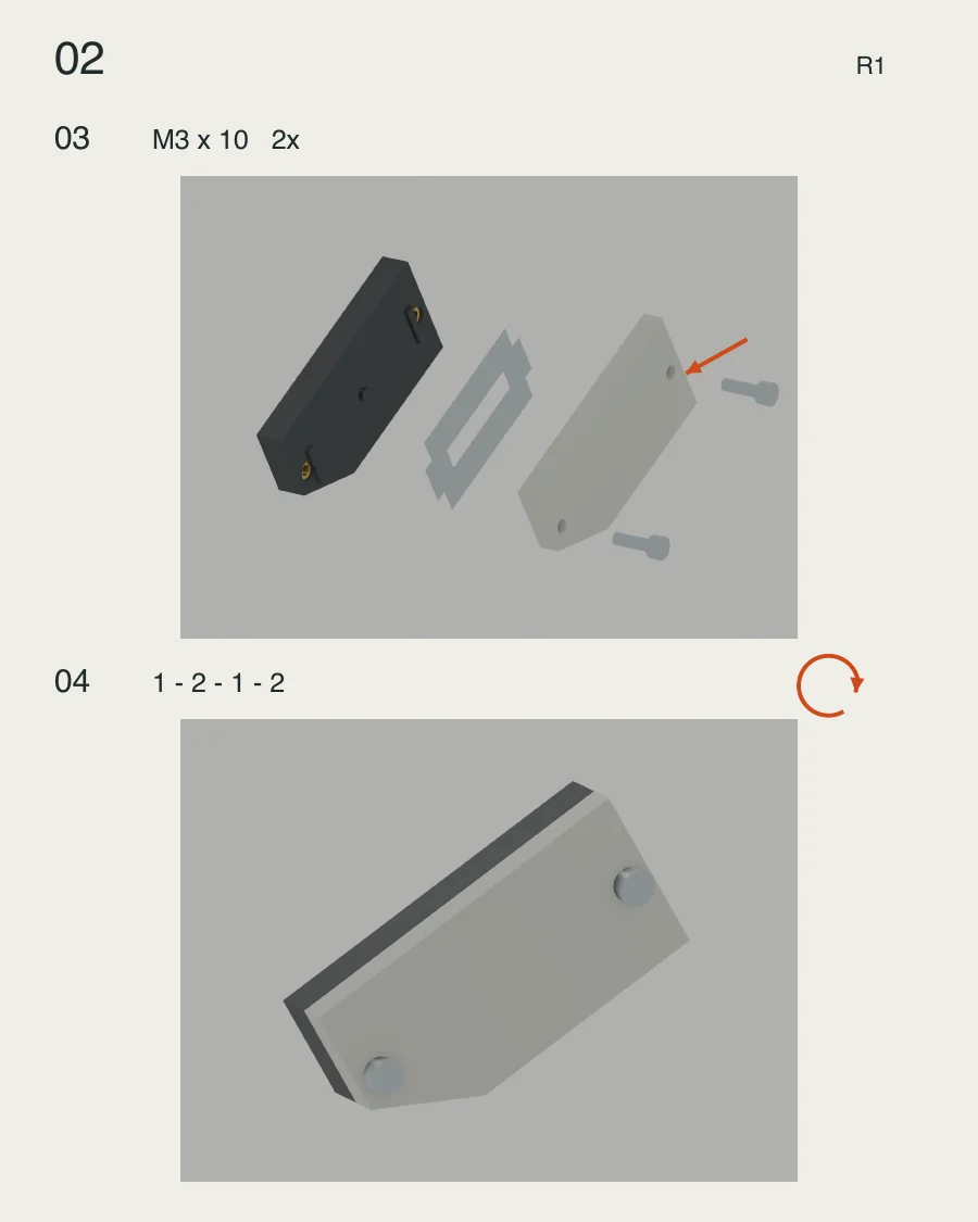Wordless cartridge assembly, page 2 of 3